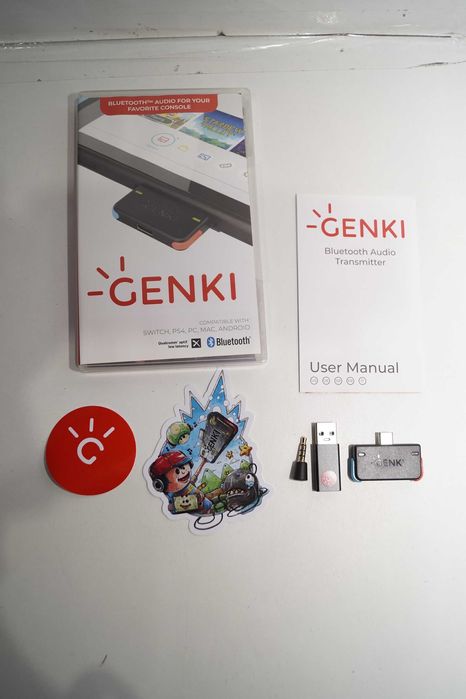 GENKI Adapter audio Bluetooth Nintendo Switch bezprzewodowy PS4 USB-C