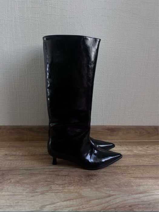 чоботи zara kitten heels