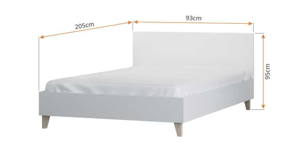 Zestaw mebli dziecięcych NELA biały mat - biurko, szafa, łóżko, komoda