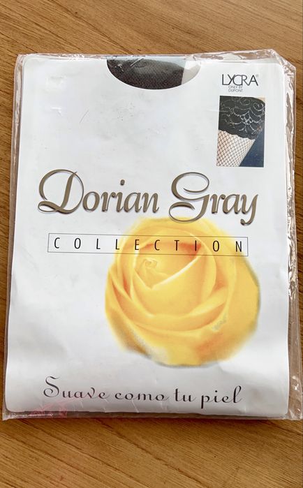 Collants Dorian Gray em rede castanha