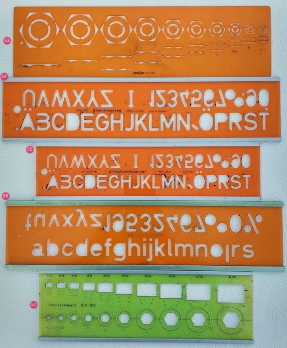 Escantilhões de desenho técnico