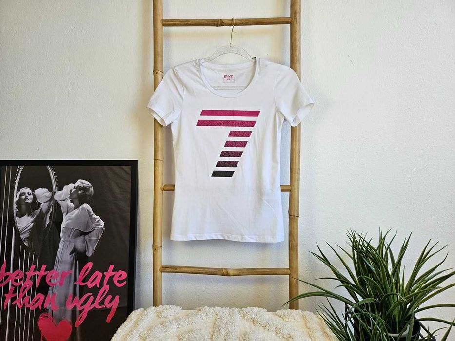 T-shirt EA7 Logo Lantejoulas Tamanho XS