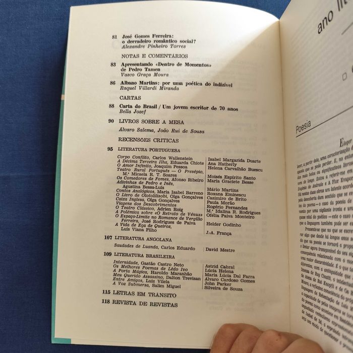 Revista Colóquio Letrsa 84 - Março 1985