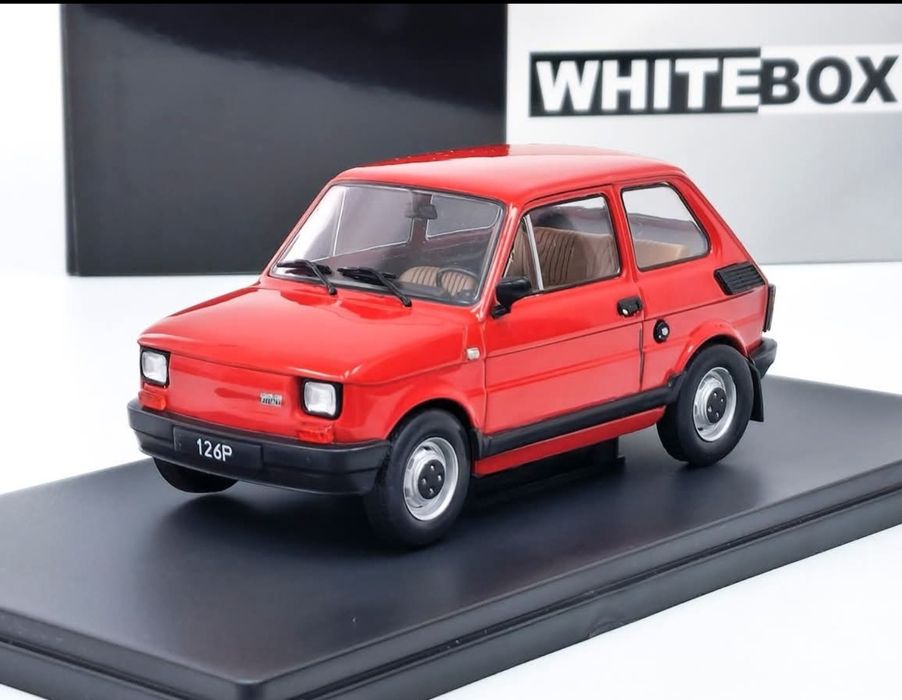 Kultowe Auta PRl WHITEBOX 1:24 Fiat 126p czerwony