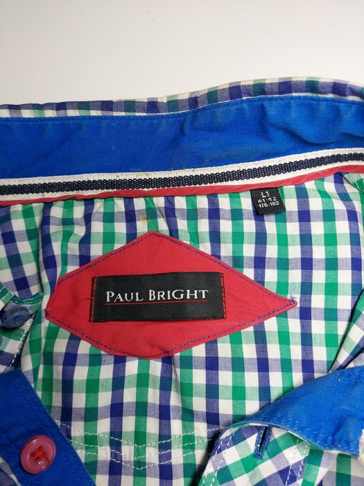 Koszula w kratę niebiesko-zielona (roz. L) Paul Bright