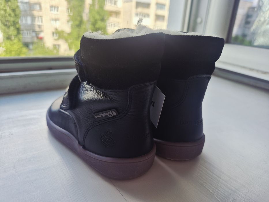 Зимові дитячі бути сапожки ботінки  Barefoot Bundgaard (еко-шкіра, шерсть, мембрана TEX)