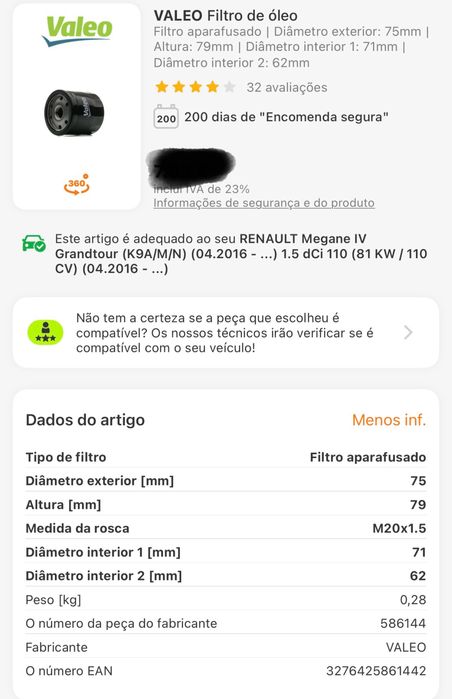 Filtro de ar VALEO e de ar de habitáculo VALEO e filtro de ar STARK