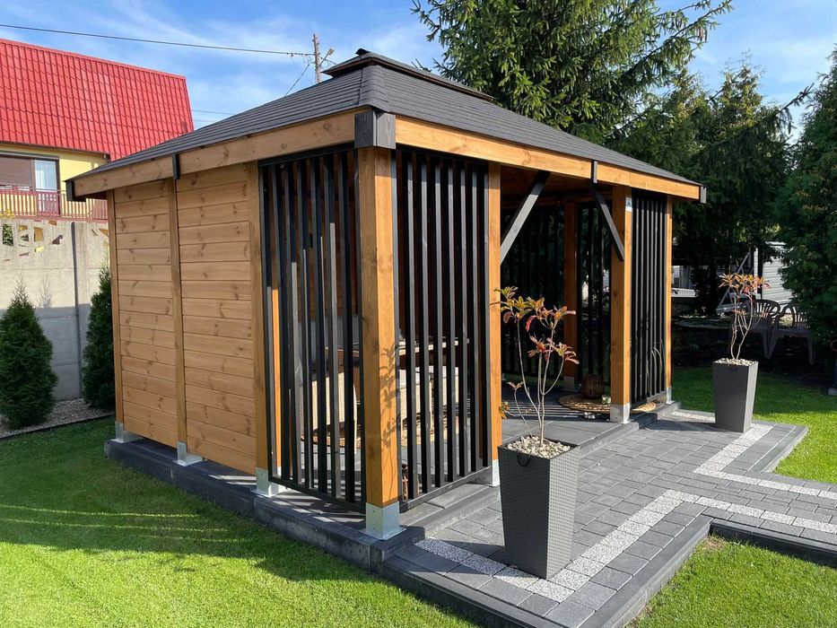 • • • • Altana ogrodowa • • • • NOEMI V 6x4 m lamele DREWNOTRIK