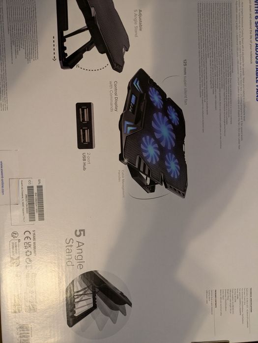 Notebook Cooling Stand Multiangled with 6 Speed Adjustable Fans