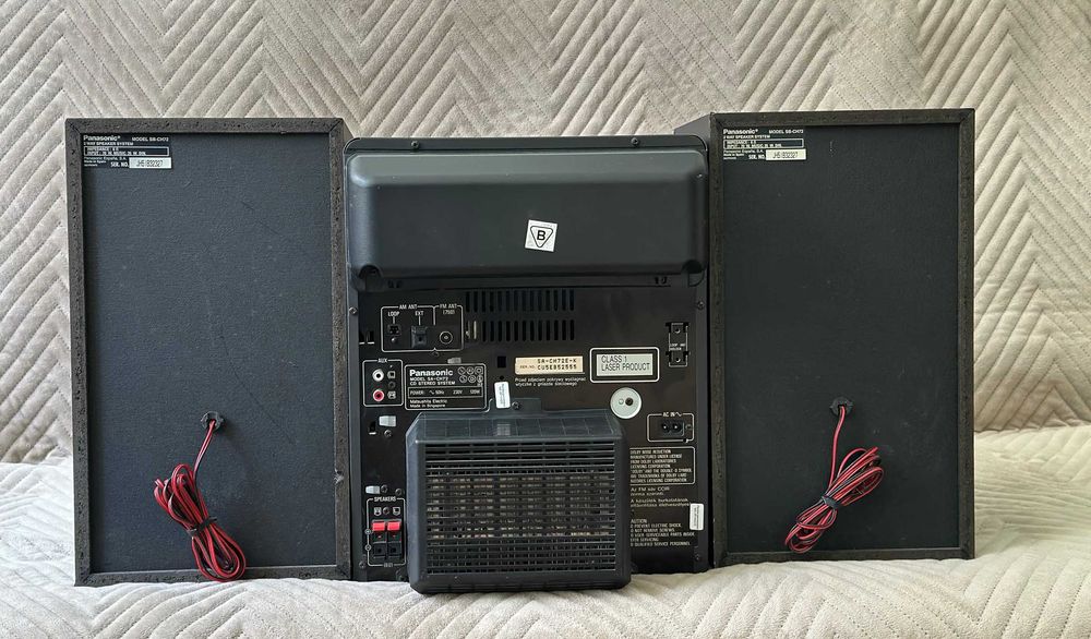 PANASONIC SA-CH72 miniwieża z kolumnami i pilotem, stan bardzo dobry !
