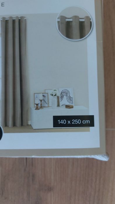 Zestaw 2 welwetowych zasłon na przelotkach Smukee 140x250