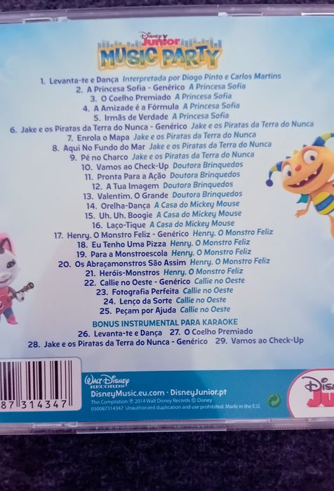CD música para crianças