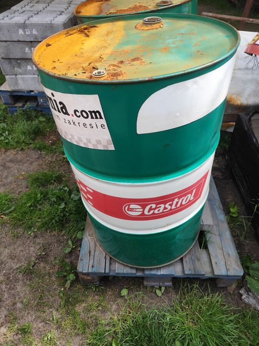 Beczka na olej płyny Castrol 200l szczelna