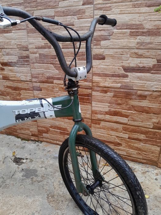 Antiga bmx topbike com guiador 360 roda 20