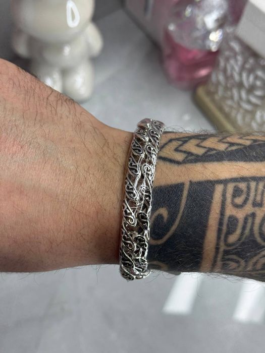 Вишукані срібні чоловічі браслети