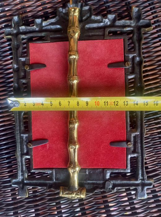 Mosiężne stojące lusterko