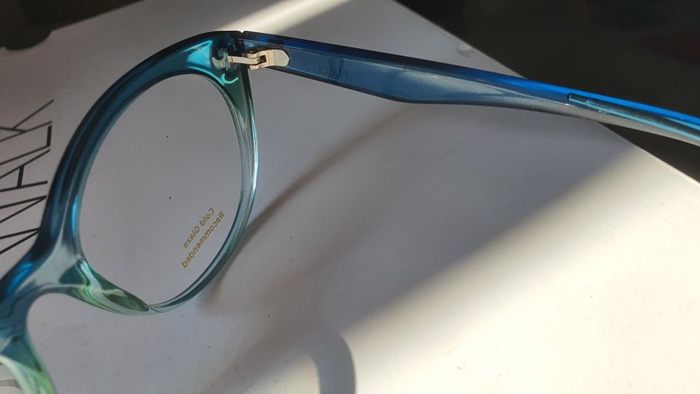 Oprawki Gradientowe Emilio Pucci Błękitne  Cat Eye