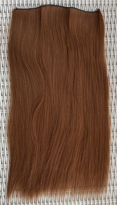 Premium Ultra włosy doczepiane, rudy, flip in, hairband 434.