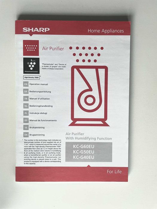 Oczyszczacz powietrza Sharp KC-G50EUW z jonizacją i nawilżaniem