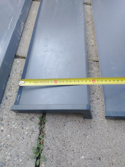 Parapety zewnętrzne, antracyt, dł. 18,5 cm