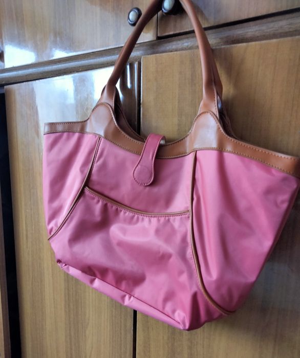 Новая сумка-шоппер кораллового цвета