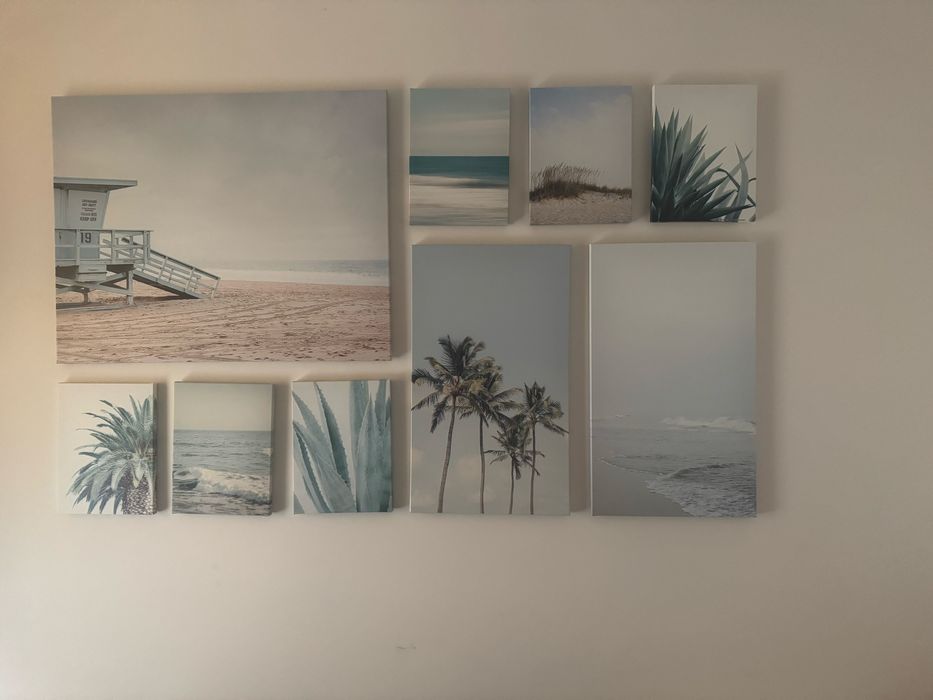 Zestaw obrazów Ikea 9szt - plaża