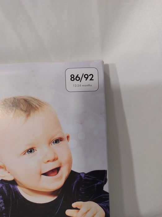 Dziecięca sukienka welurowa 86/92 granat