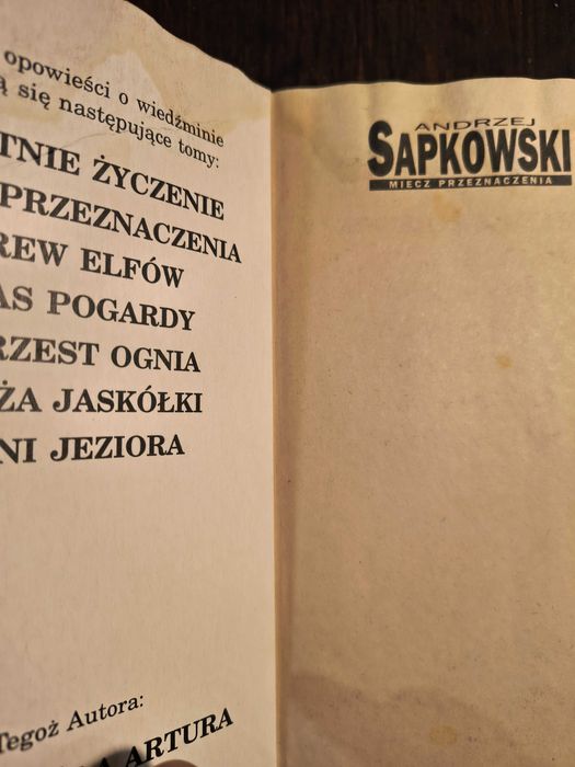 Andrzej Sapkowski Miecz przeznaczenia