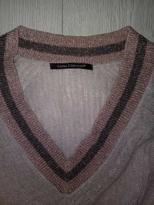 Мохеровый джемпер паутинка Luisa Cerano шерсть мохер