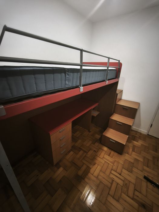 Cama Estúdio com secretária criança