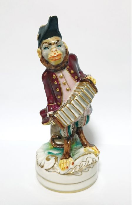 Raras antigas figuras "banda de macacos" em porcelana alemã Sec. XIX