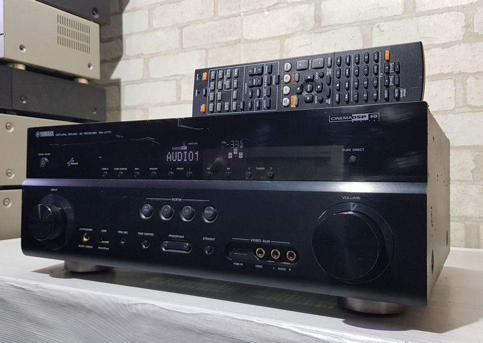 7.2AV ресивер Yamaha RX-V771,7х160Вт, Flac USB 3D HDMI Phono