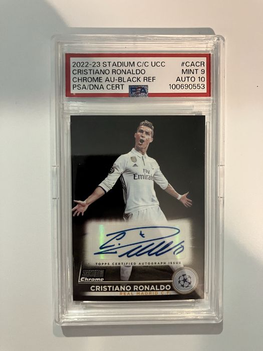 Карточка Topps с автографом Cristiano Ronaldo