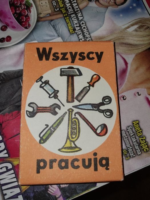 Gra karciana Prl Wszyscy pracują "Piotruś" zabawka kolekcjonerska