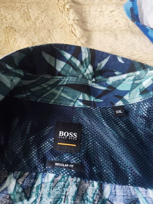 Koszula męska Hugo Boss ,hawajska XXL, len