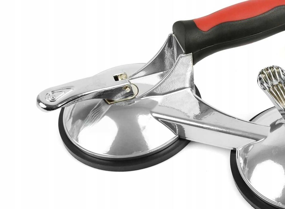 Profesjonalna Przyssawka do Szyb 3x125 mm 190 KG Uchwyt ALU + Guma