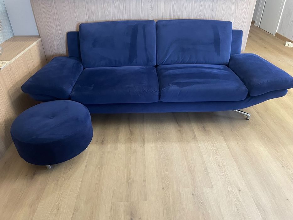 Kanapa  designerska tapiceorwana tkaniną odporną na zaciąganie