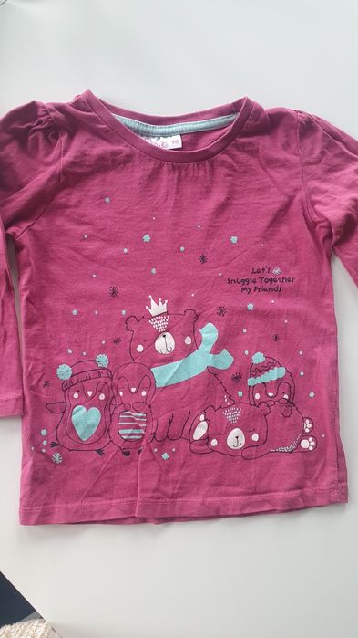 Koszulka na długi rękaw 92 98 Pepco Bluzka jeż misiu