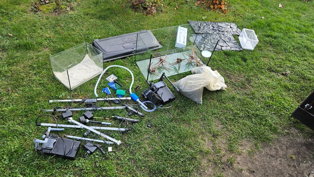 Akwarium 112l z pokrywą i akcesoria