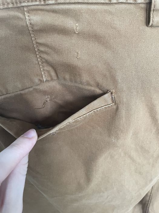 H&M spodnie męskie 46 32R brązowe chinosy bawełniane