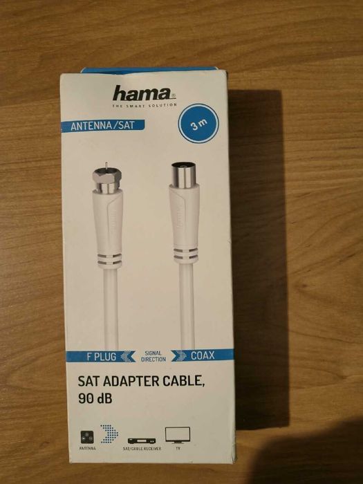 Hama Kabel antenowy 90Db Wtyk F - gniazdo 3m