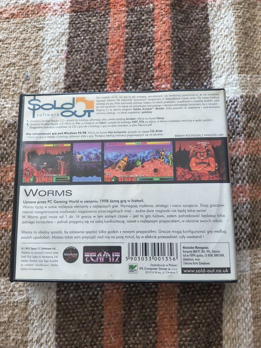 Worms 1 (1995) PC CD-ROM