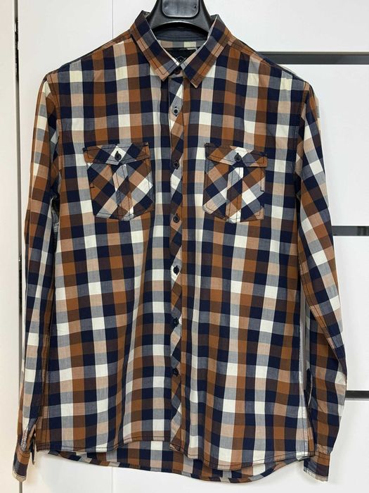 House Koszula w kratę brązowa rozmiar L