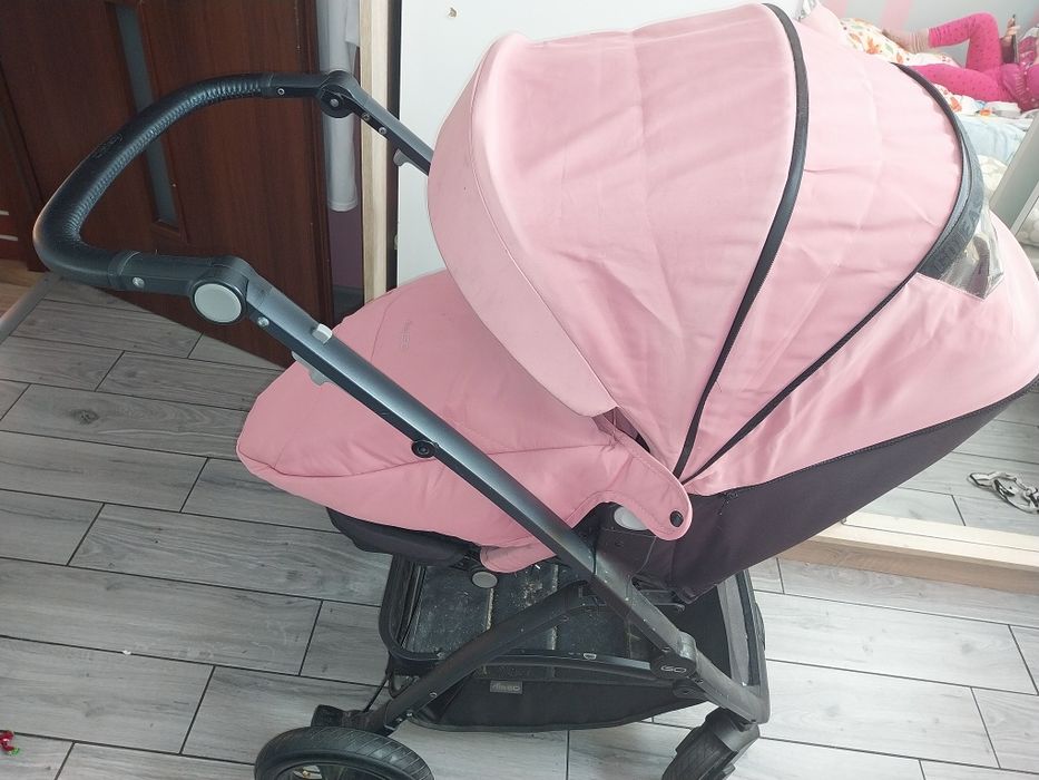 Wózek przód tył różowy