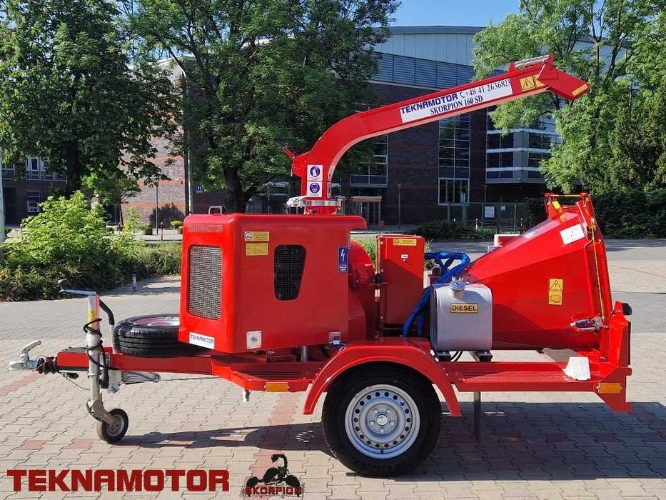 Najpopularniejszy mobilny rębak tarczowy Skorpion 160 SD - Teknamotor