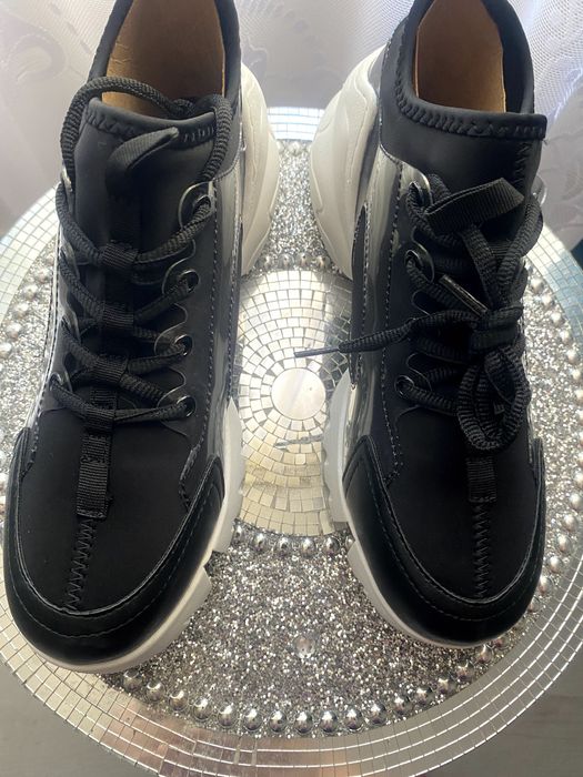 Sneakersy czarne w stylu chunky, rozm.38