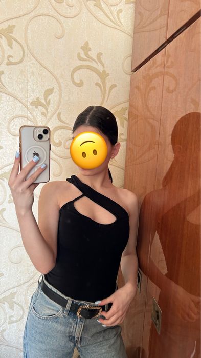 Боди элегантное чёрное