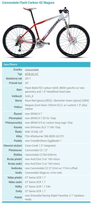 Bicicleta BTT Cannondale Carbon 4