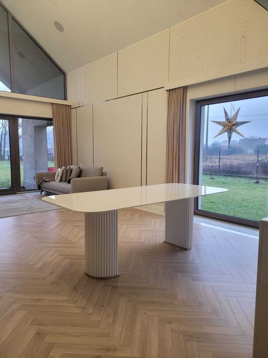 Stół LORIS z blatem slim, stół z lamelami, AKANT Meble