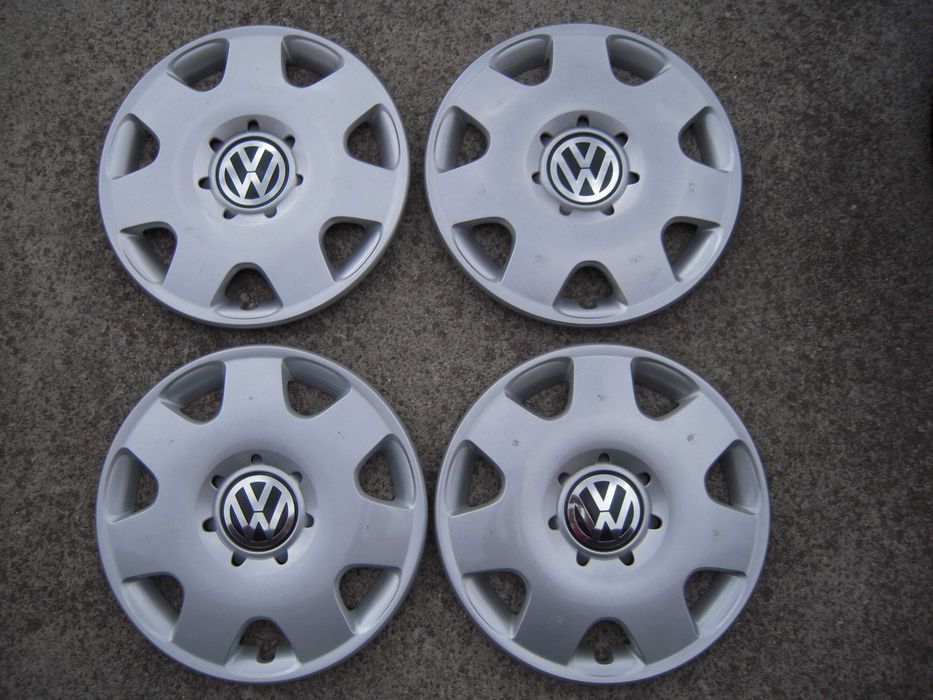 Kołpaki oryginalne VW 14'' 14 cali Polo Fox Golf komplet 4 sztuki NA SPINKI